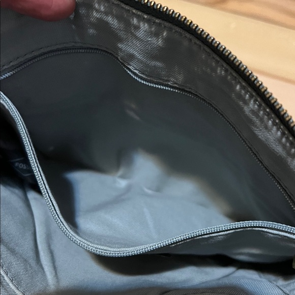 Fossil Gray Leather Crossbody Bag - Picture 10 of 14